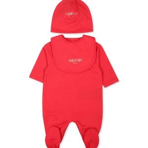Balmain Vibrant Red Infant Ensemble NEVER WORN STILL IN BOX